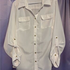 Zac & Rachel White Button Down Shirt